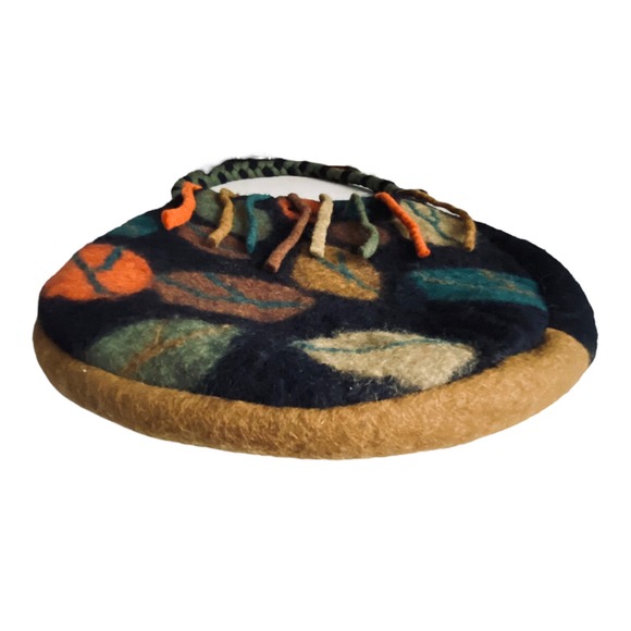 Wool Purse Rising Tide Autumn Leaf Handbag - Picture 3 of 12